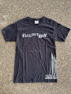 Vintage Fall Out Boy Band Shirt Men Adult Small Set Our Sails Against Wind Y2K-image