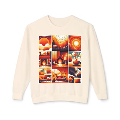 Cozy Vibes Unisex Lightweight Sweatshirt, Fall Outfit, Home Comfort, Gift for-image