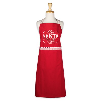 DII Design Imports Santa Jolly Chef Apron Christmas Kitchen Gift One Size Gift-image