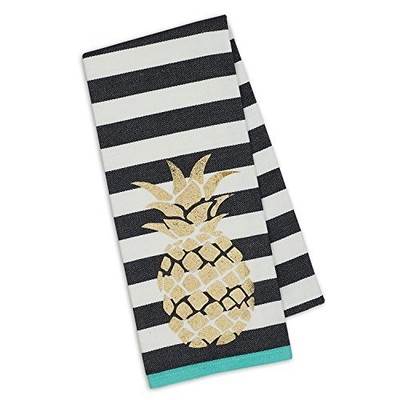 Pineapple And Palms Table Linens 18inch By 28inch Dishtowel Golden Pineapple Pri-image