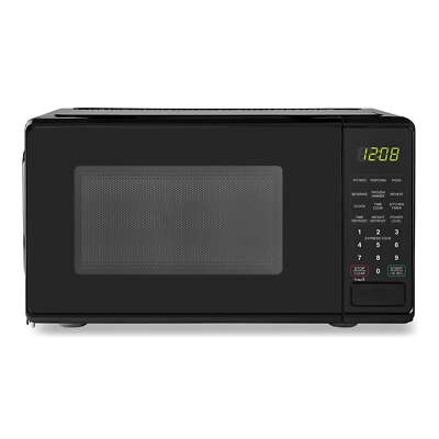 Mainstays 0.7 Cu. Ft. Countertop Microwave Oven 700 Watts Black New Compact USA-image