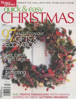 Better Homes and Gardens Quick & Easy Christmas Decorative Crafts Magazine 2002-image