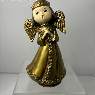 Vintage 1960s Musical Christmas Singing Angel Plays Silent Night MCM Japan Works-image