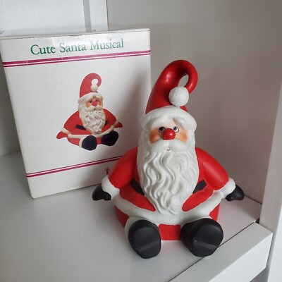 Vintage Santa Claus Wind Up Musical Figurine 