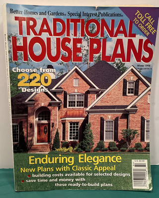 Better Homes and Garden 1998 Traditional House Plans Magazine-image