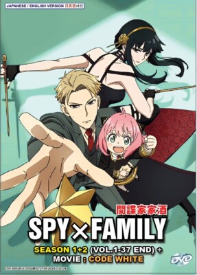 DVD Spy x Family Complete TV Series Season 1+2 Vol.1-37End + Code:White Movie-image