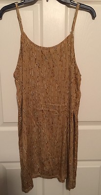 Island Imports Medium Dress Adjustable Straps Bamboo Design Summer-image