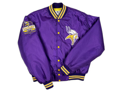 Vintage Minnesota Vikings Jacket 80s 90s NFL Charter Member Season Ticket Owner-image