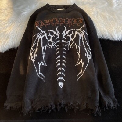 Warm Oversized Boned Sweater Black Women's & Teenagers Bones Cozy Soft-image