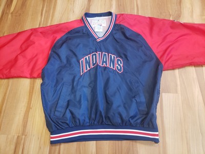 Cleveland Indians XL Chalk Line Wind Breaker Vintage Jacket w/Chief Wahoo 1990's-image