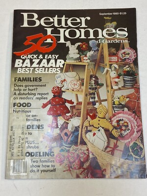 Better Homes and Gardens Magazine Sep 1980 Craft Bazaar Best Sellers Goverment-image