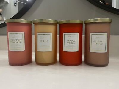 MainStays Candles Lot Of 4 Large Scented Candles Brand New 19.25oz Each-image