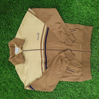 Vintage 80s Track-&-Court Tennis Track Jacket Large 22x25 USA-image