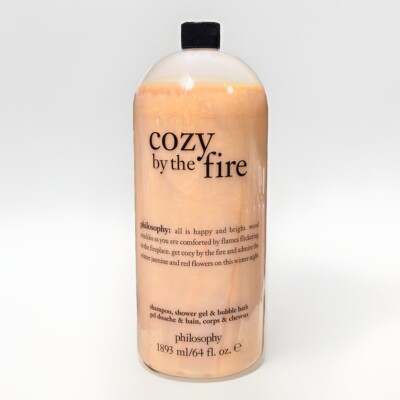 Philosophy Cozy By The Fire Shampoo, Shower Gel & Bubble Bath 64 Oz Sealed+Pump-image