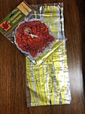 36” Wind Waver Paper Turkey Die Cut Decoration Streamers Holiday Thanksgiving-image