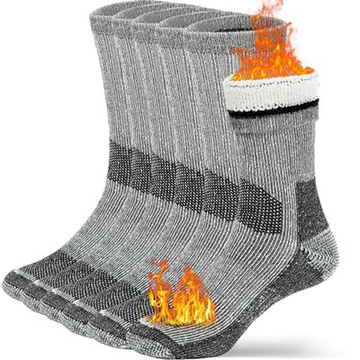  Wool Socks for Men & Women Merino Thermal Warm Cozy Small-Medium Charcoal-image