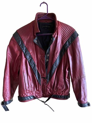 RARE🔥 Vintage Michael Jackson THRILLER Biker Real Leather Jacket SZ 3/4-image