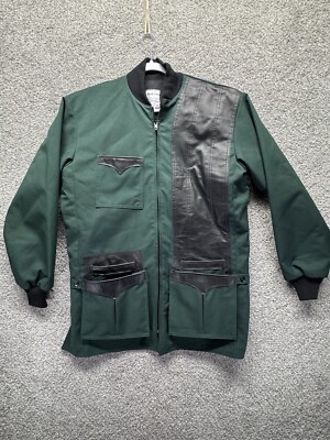 Vintage Back Fence Sportswear Mens Medium  Shooting Trap Jacket Green Marksman-image