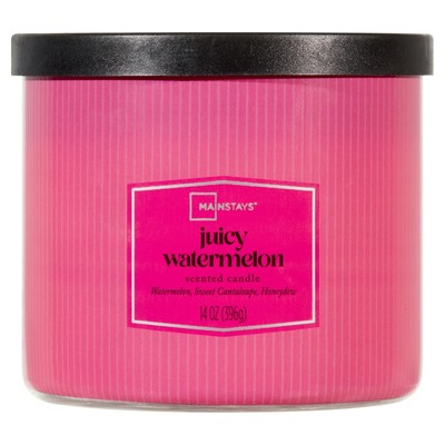 3-Wick Textured Wrapped Juicy Watermelon Scented Candle, 14 Oz-image