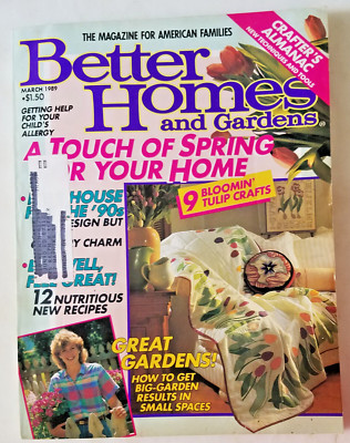 Vintage Better Homes & Gardens Magazine – Mar 1989, in good condition-image