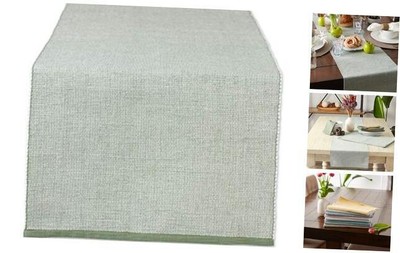  Eco-Friendly Fine Ribbed Collection Table Runner, 13x72 Artichoke-image