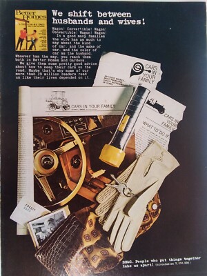 Better Homes Gardens Magazine Print Ad Original Rare Vtg 1968 Madmen Husband -image