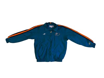 Vintage Logo Athletic Miami Dolphins NFL Women’s Full Zip Wind Breaker Size XL-image