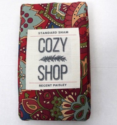 Cozy Shop Regent Paisley Multicolor One Cotton Standard Pillow Sham NWT-image