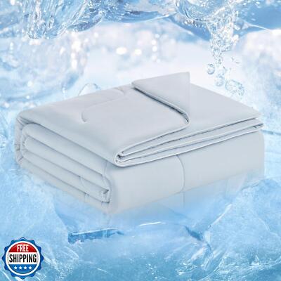 Cozy Bliss Cooling Comforter Twin Size, Double-Sided Cooling Blanket for Hot -image