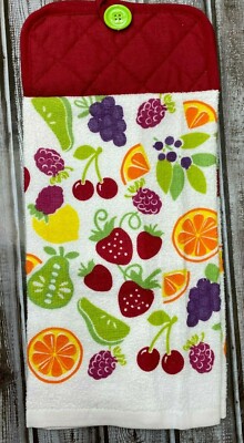Fruit Themed Theme Oven Door Hanging Potholder Hand Towel One Piece -image