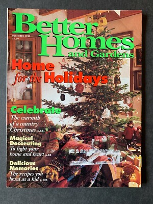 Better Homes & Gardens Magazine Dec 1993 1990's Lifestyle Decor Recipes Ads-image