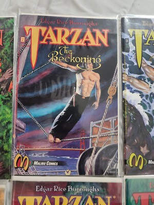 Tarzan: The Beckoning #1-7 Complete Set Edgar Rice Burroughs Malibu 1992 VF/NM-image
