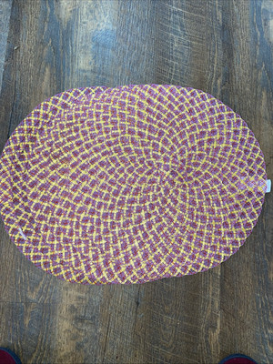 Pier 1 - set of 4 Purple, Yellow, Red  Placemats woven 15