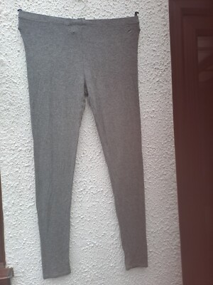 COTTON CLUB-Ladies Plain Grey Leggings  Soft Warm & Cozy Like Cotton UK Size M/L-image