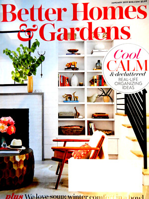 BETTER HOMES AND GARDENS Magazine JANUARY 2019 Crafts RECIPES Design DECLUTTER-image