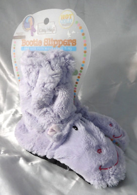 Bootie Slippers Cozy Hugs Hot Cold Lavendar Aromatherapy Size 7-9-image