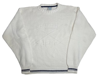 Large Vintage East Wind by Alps Cream Crewneck Sweatshirt 