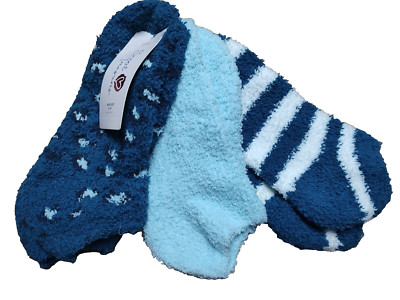 Ladies Secret Treasures 3pr Cozy Socks Sz 4-10 Super Soft Blue Teal-image