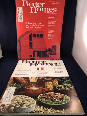 2 Better Homes & Gardens Magazines September August 1970 Pasta Fruit Tie Dye-image