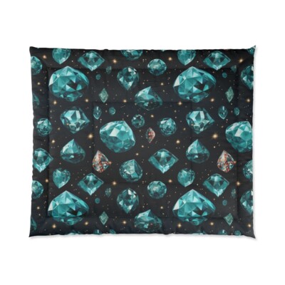 King Size Comforter Diamonds Bling Luxury Designer Jewels Sparkle Carat Rich-image