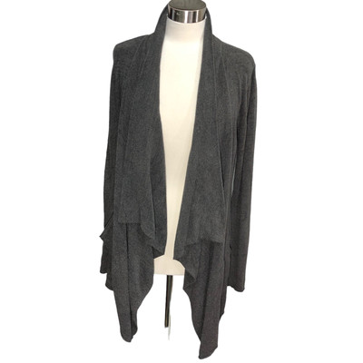 Barefoot Dreams Womens Size S/M Gray Cardigan Angular Top Cozy Chic UltraLite-image