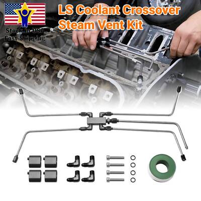 ­Complete Coolant Crossover Steam Vent Kit Stainless Steel For LS1 LS2 LS3 LS6-image