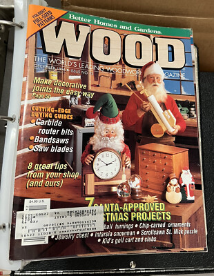WOOD MAGAZINE Better Homes and Gardens 1993-1996 Binder Kept 24 Issues Preowned-image