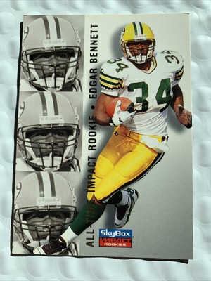 1996 SkyBox Impact Rookies Football Card #71 Edgar Bennett Green Bay Packers GB-image