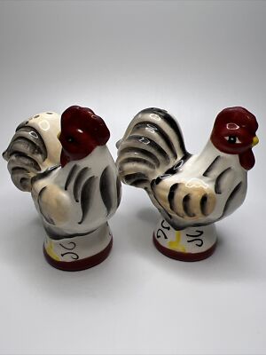 Design Imports Roosters S&P Shakers Brand New-image