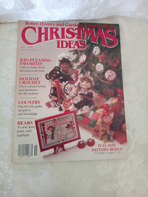 Better Homes and Gardens Magazine Christmas Ideas December 1985 Vtg Patterns-image