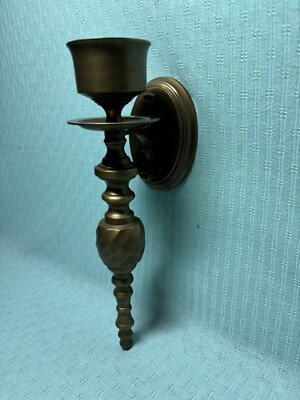 Solid Brass Wall Mount Candle Holder Sconces Candlestick Pier 1 Imports EC-image