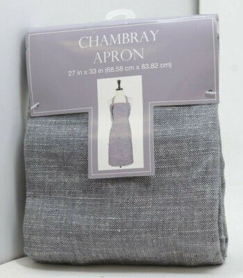 Design Imports Chambray Chef Apron in Blue-image