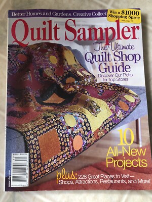 Better Home And Garden Quilting Vintage Magazine August 2006 Quilt Sampler Guide-image