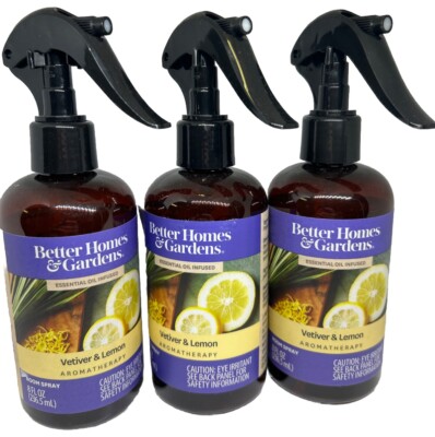 3PACK Better Homes & Gardens Vetiver & Lemon Oil Infused Aromatherapy Room Spray-image